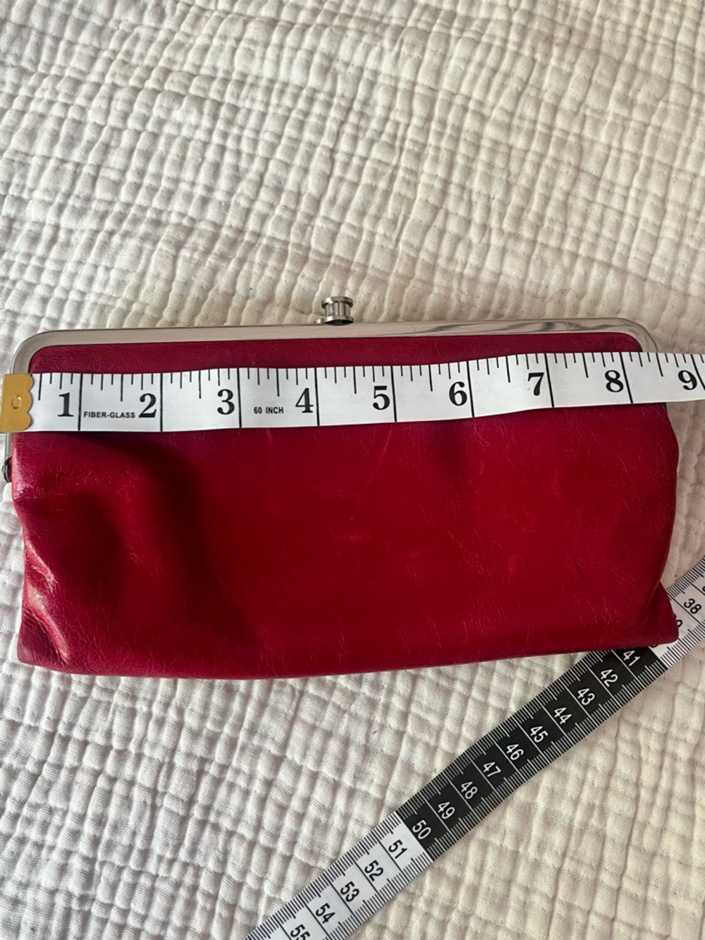 Hobo International Red Leather Lauren Bi-Fold Wallet Clutch - Picture 7 of 7